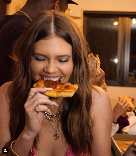 chanel eating pizza|Chanel West Chows Down On Pizza In Skimpy Snakeskin Top.